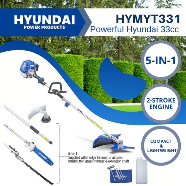 Hyundai 33cc Multifunction Petrol Garden Tool Set