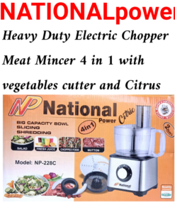 National Power Citric 4in1, Model: NP-228C, Big capacity bowl, Slicing, Shredding