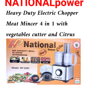 National Power Citric 4in1, Model: NP-228C, Big capacity bowl, Slicing, Shredding