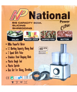 National Power Citric 4in1, Model: NP-228C, Big capacity bowl, Slicing, Shredding